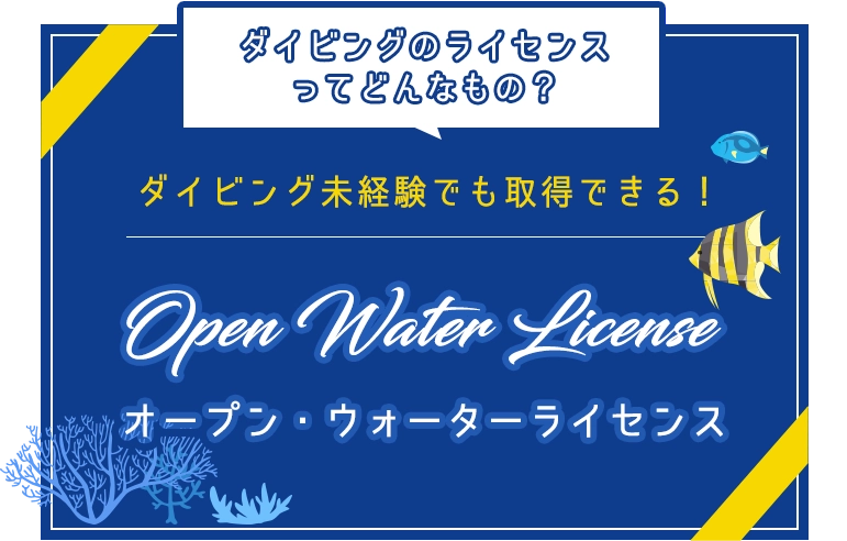 ダイビングのライセンスってどんなもの？ダイビング未経験でも取得できる！オープン・ウォーターライセンス